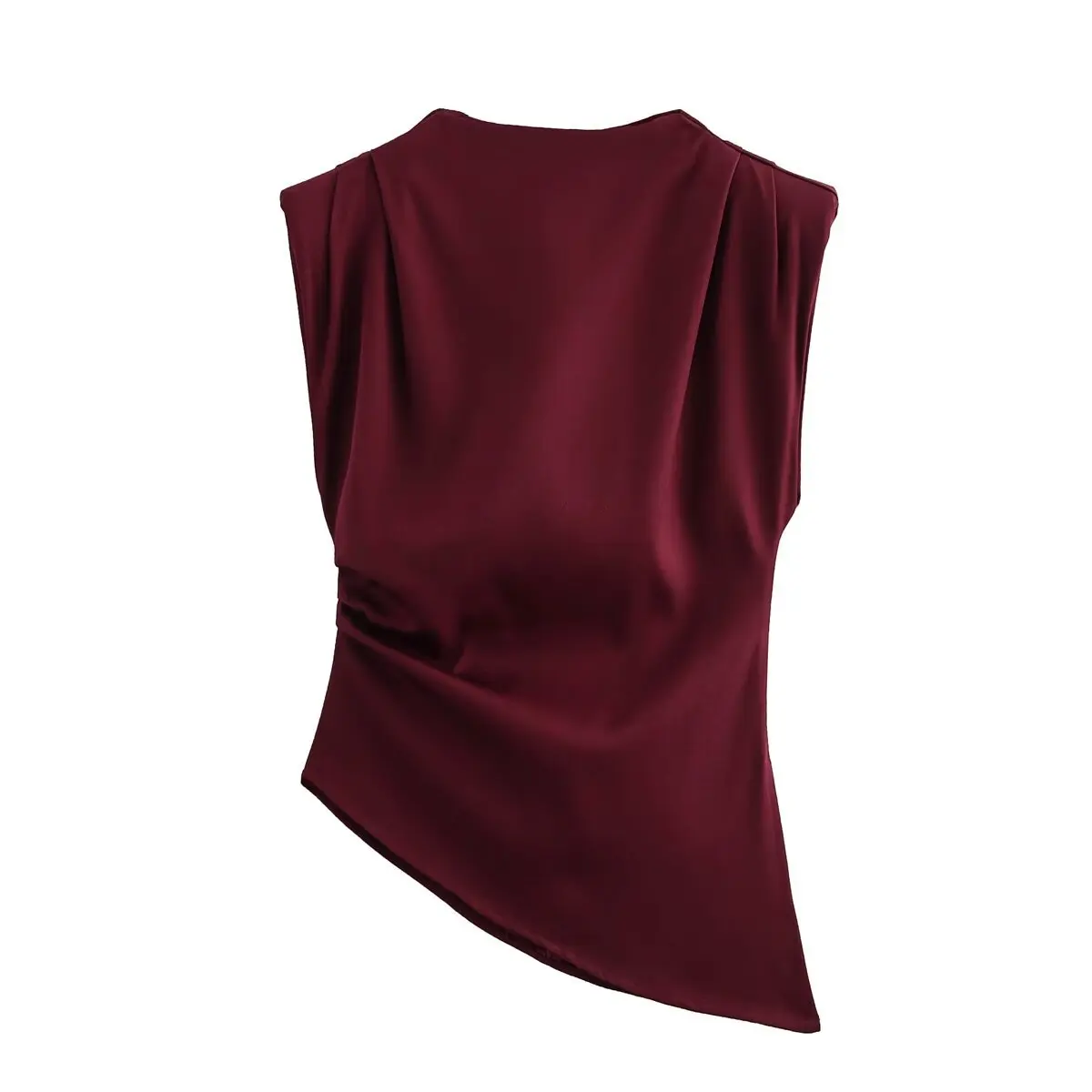 Spring Female Casual T-shirt Top Sleeveless Slim High Waist Cropped Solid Streetwear Y2k Top Women's Patchwork Tee 2025