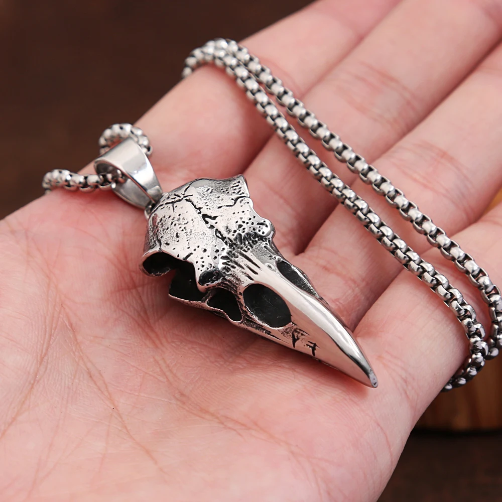 Razor Blade Necklace for Men Women 925 Sterling Silver Skull Punk