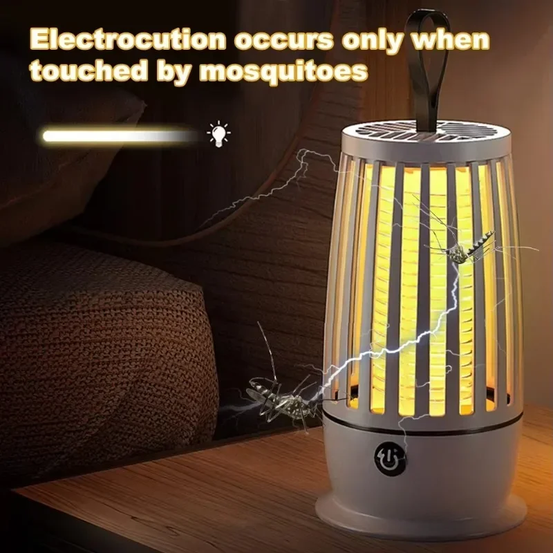 Portable Mosquito Killer Lamp Rechargeable Insect Fly Trap Camping Lantern  Electric Mute Bug ZapperKiller Bedroom Mosquito Lamp