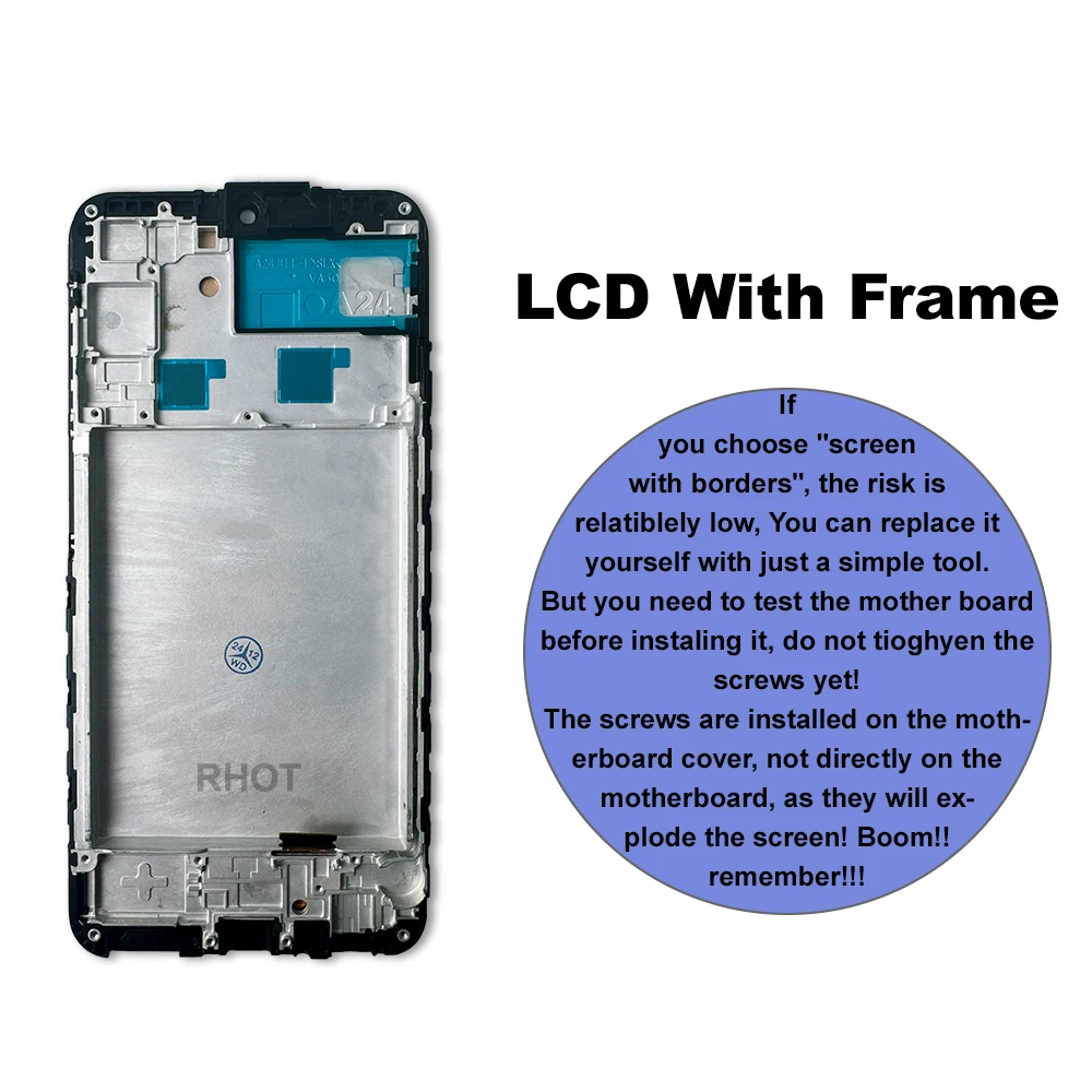 Premium LCD Screen Replacement with Frame and Tool Kit - High-Definition Touch Display, Free Shipping Included
