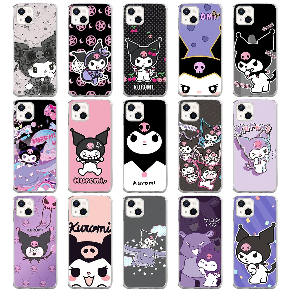 Custodia Morbida Per Iphone 7 8 11 12 13 14 Mini Pro Max Plus Al-17 Cute Kuromi
