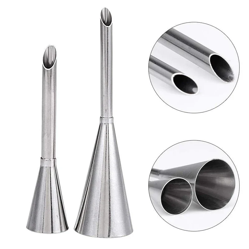 4Pcs/set Nozzles For Confectionery Stainless Steel Puff Injected Nozzles Russian Syringe Puff Cake Pastry cake baking tools cake decorating tips