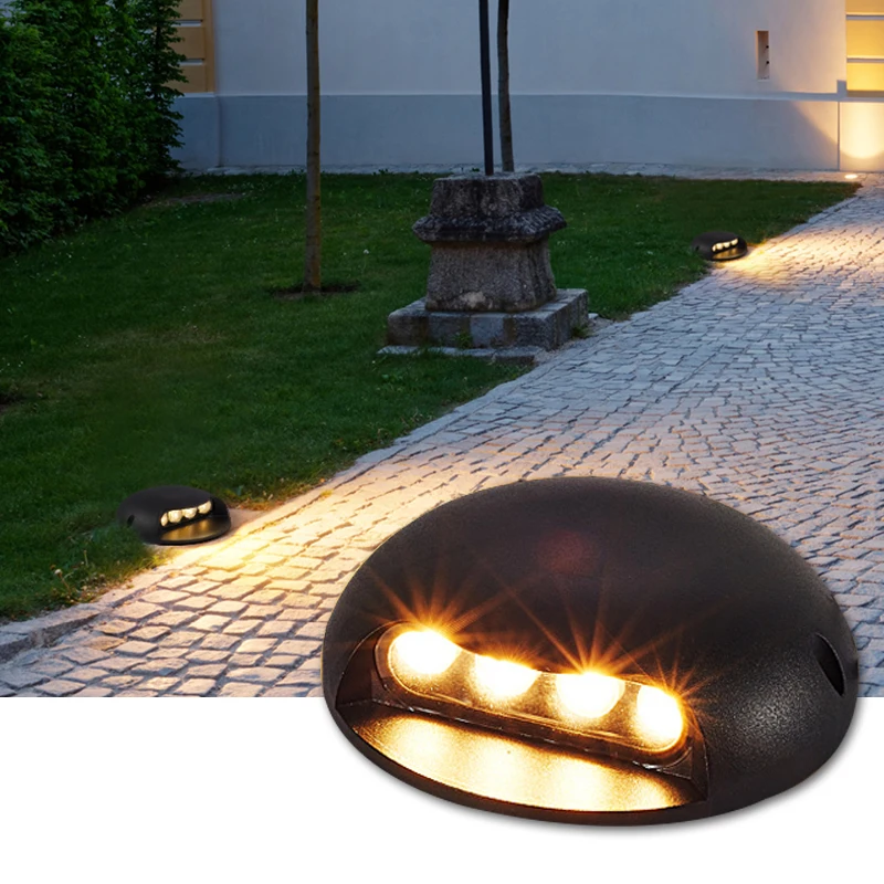 Luces LED de paisaje para exteriores, luces de inundación redondas, luces  de jardín AC85-265 V, luz de árbol giratoria para hotel, patio, parque