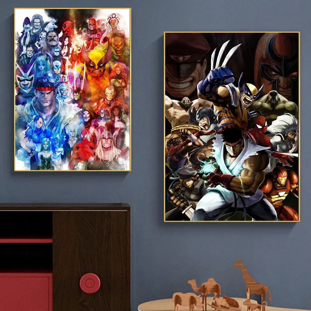 

Disney Marvel Vs Street Game Characters Long Posters And Prints Canvas Painting Artwork For Room Quadros Decor Gifts Decoration
