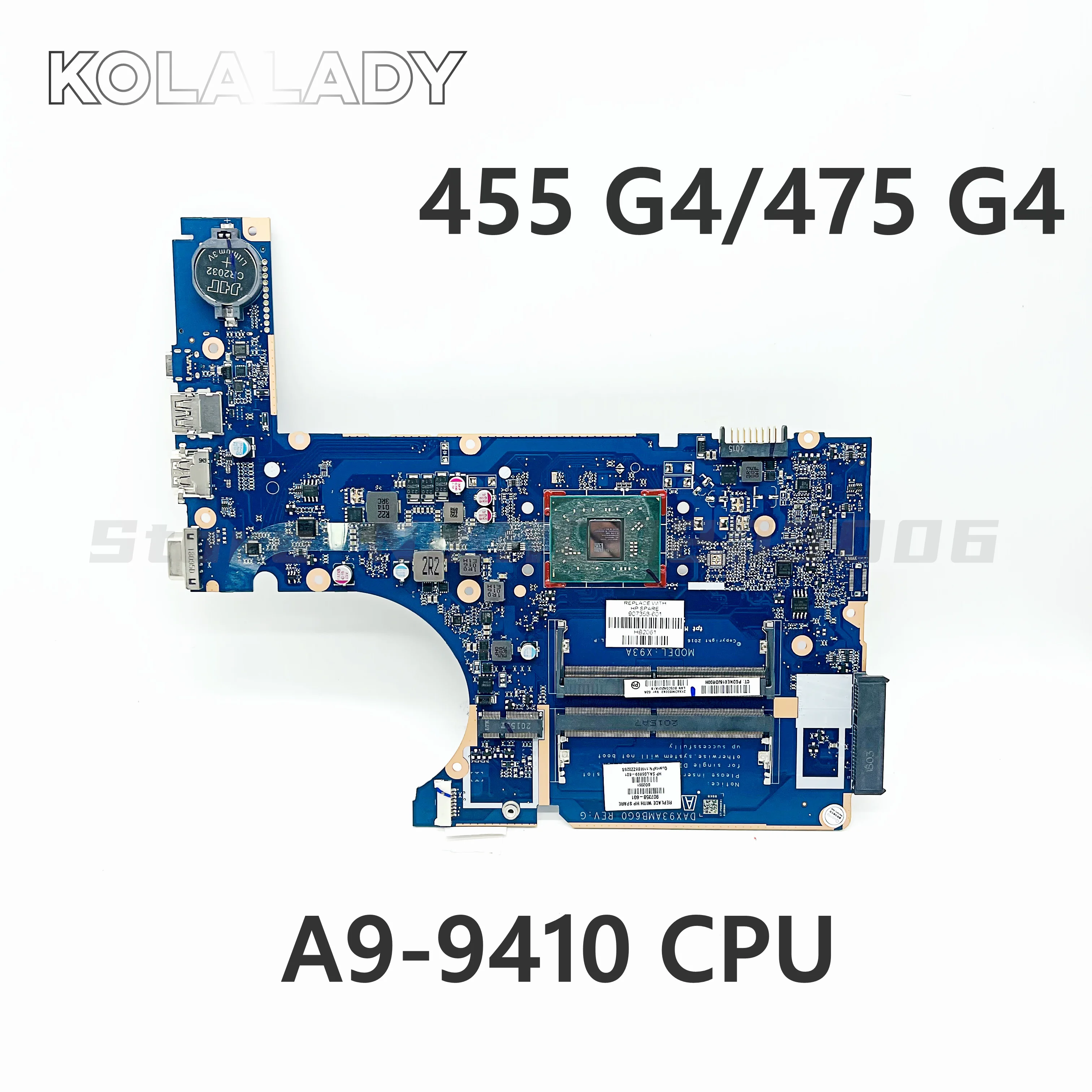 DAX93AMB6G0 X93A For HP 455 G4 475 G4 Laptop motherboard With A99410