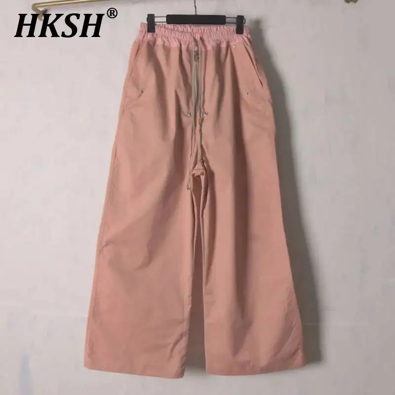 HKSH Summer New Men's Tide Streetwear Style Elegant Fashion Original Design Trend Personality Flared Straight Cargo Pants HK5757