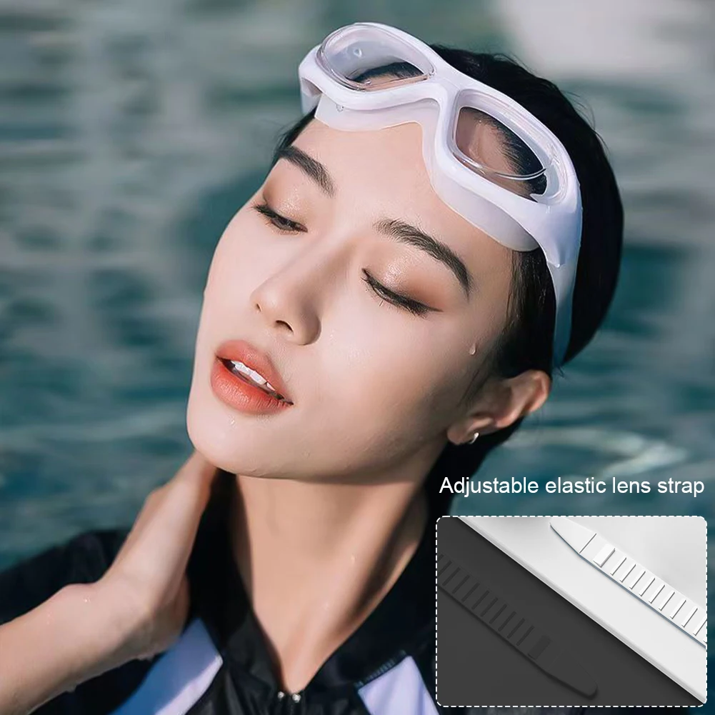 1Pc Swimming Goggles Silicone Swim Glasses Big Frame Men Women Professional Soft HD Anti-fog Eyewear Swimming Accessories