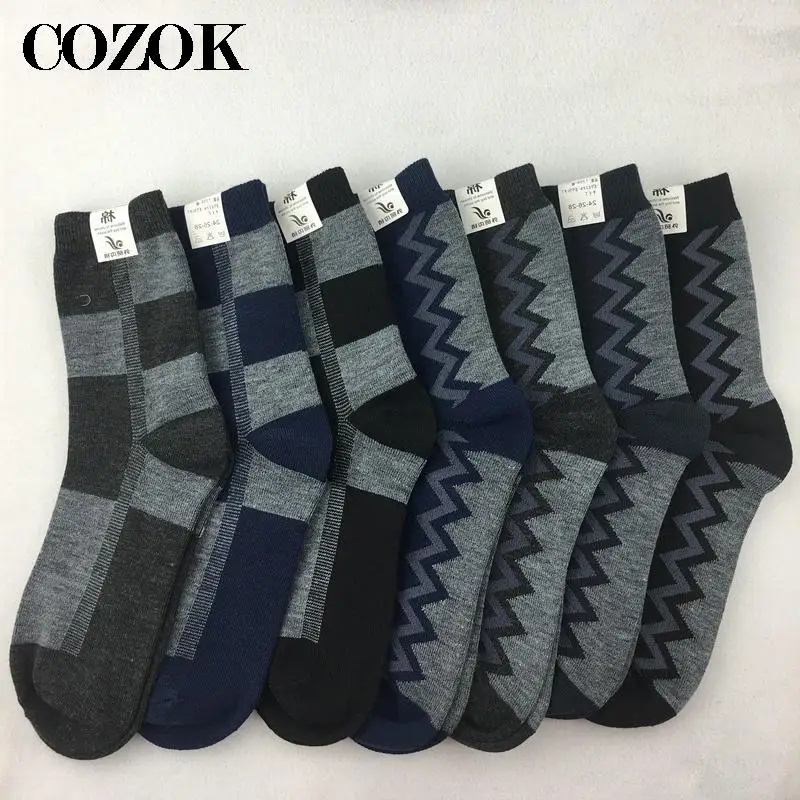 5/10 Pairs Middle Tube Socks Men Cheap Autumn Winter Pratical Durable Business Casual Men Socks
