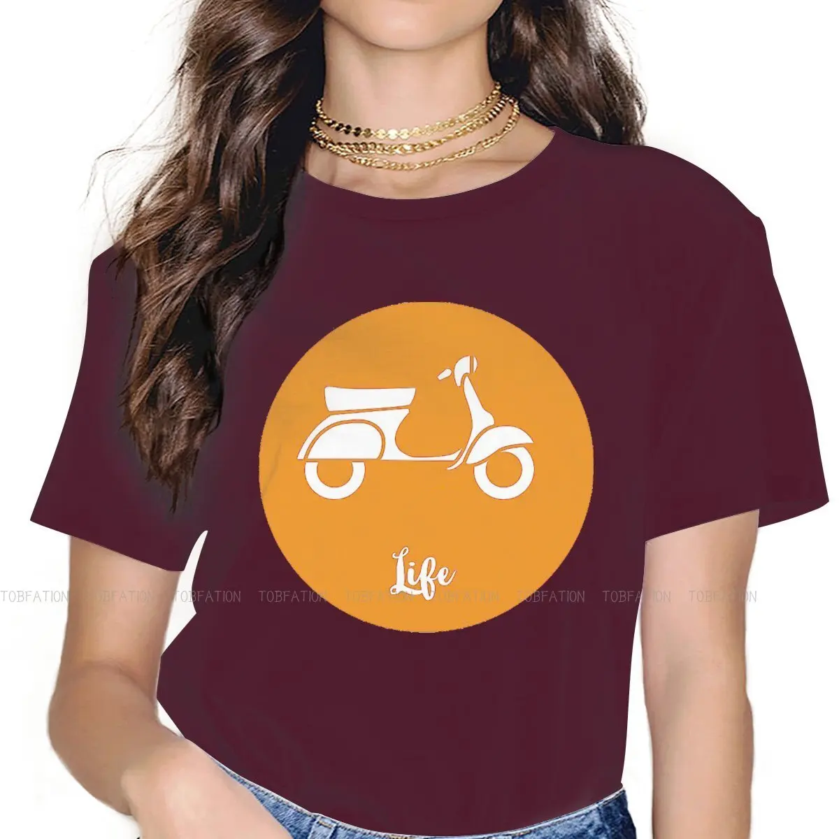 Vespa популярная футболка с транспортировкой для женщин и девушек 5XL Повседневная