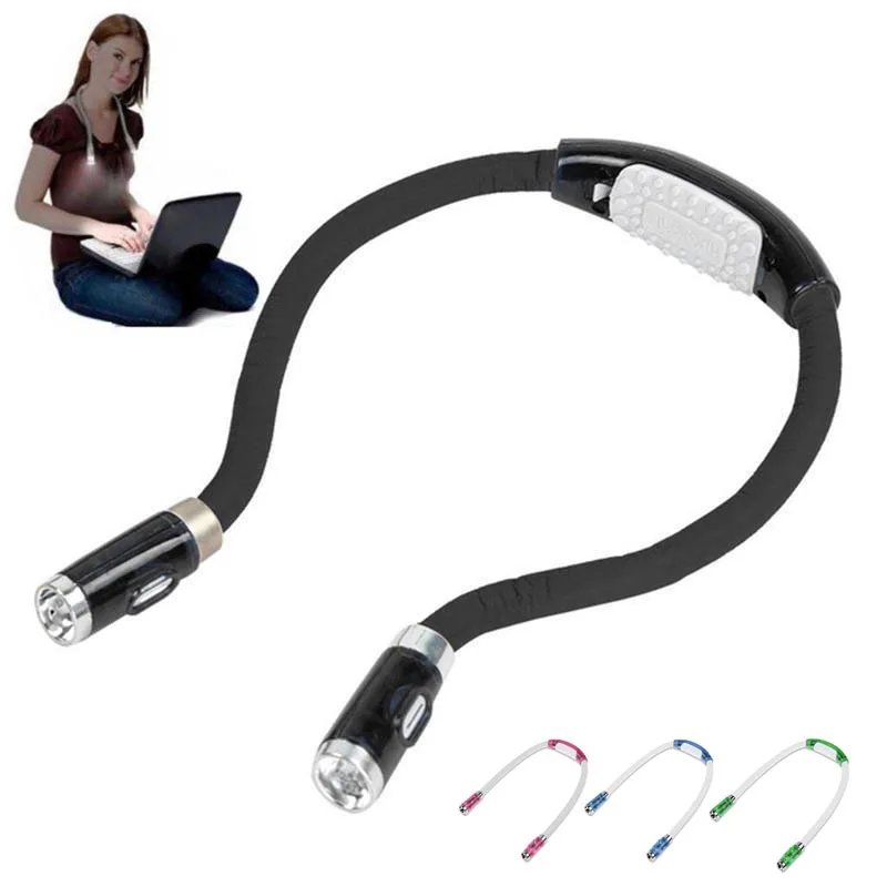 LED Neck Light Book Reading Lamp Night Flashlight Camping Light Led