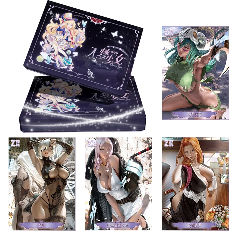 

Sexy Girl Series Dream Girl Collection Card Anime Beauty Goddess ZR SZR Cards Playing Board TCG Game Table Toy for Children Gift