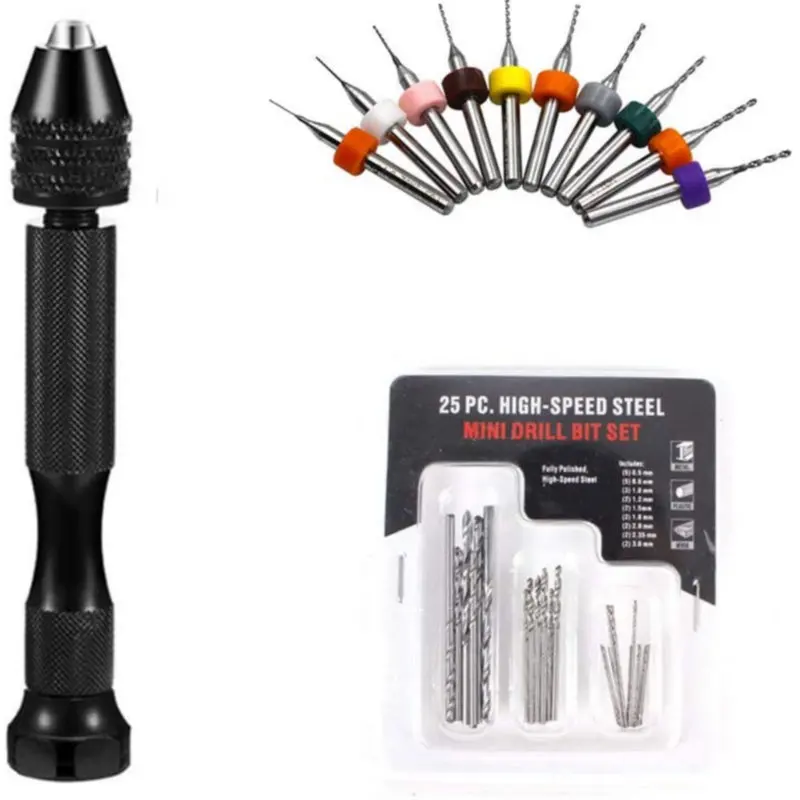 36 Pieces Hand Drill Set Pin Vise Hand Drill Pcb 0.3 1.2 mm Mini Drill