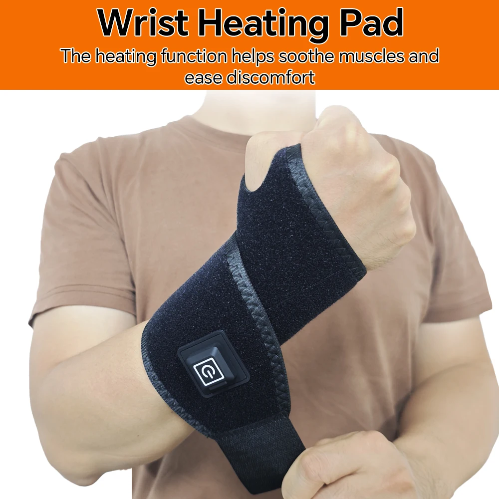 Electric Heated Wrist Brace for Men Women, Hand Heating Pad with 3 Heat Levels for Hands, Ankles, Elbow Muscle and Joint Relief
