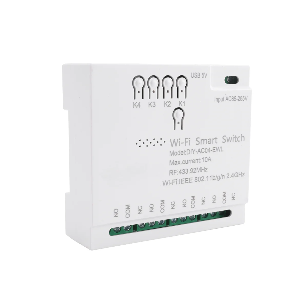 IFTT 홈용 A40I 4CH WiFi 스마트 스위치 RF433 85-265V 2.4G WiFi 홈 오토메이션 모듈