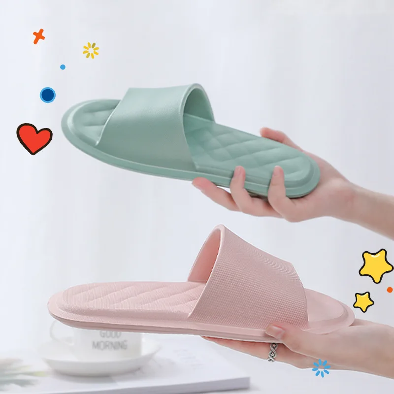 

Slippers Women's Soft Sole Indoor Summer EVA Slippers Anti-skid Wear-resistant Bathroom Home Couple Mens Slippers