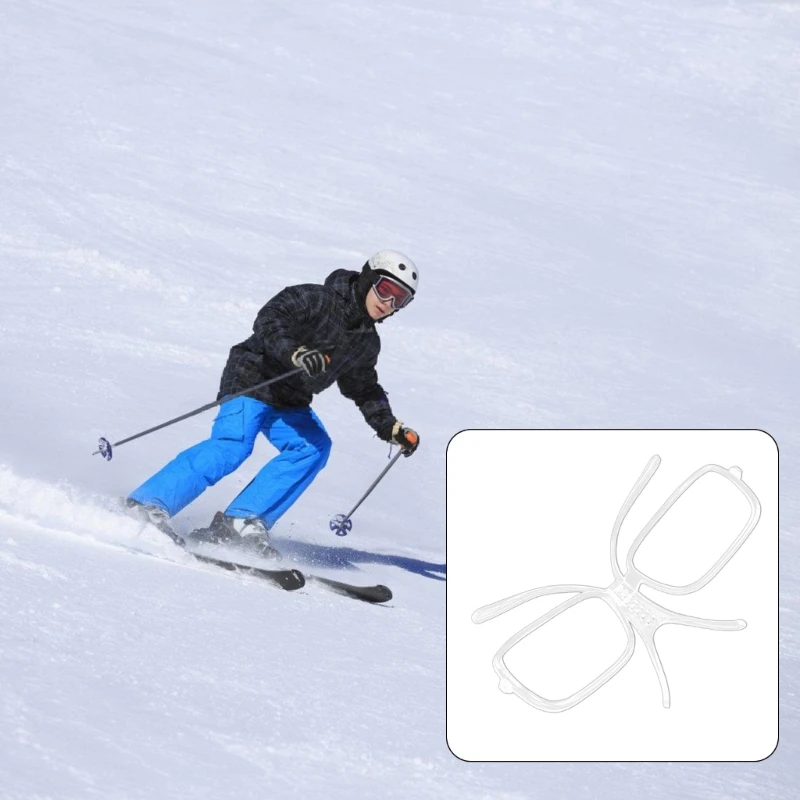 Snowboarding Goggles Prescription Glasses Adapter Ski Goggles Prescription Insert Adapter Clip 140mm Adjustable 2