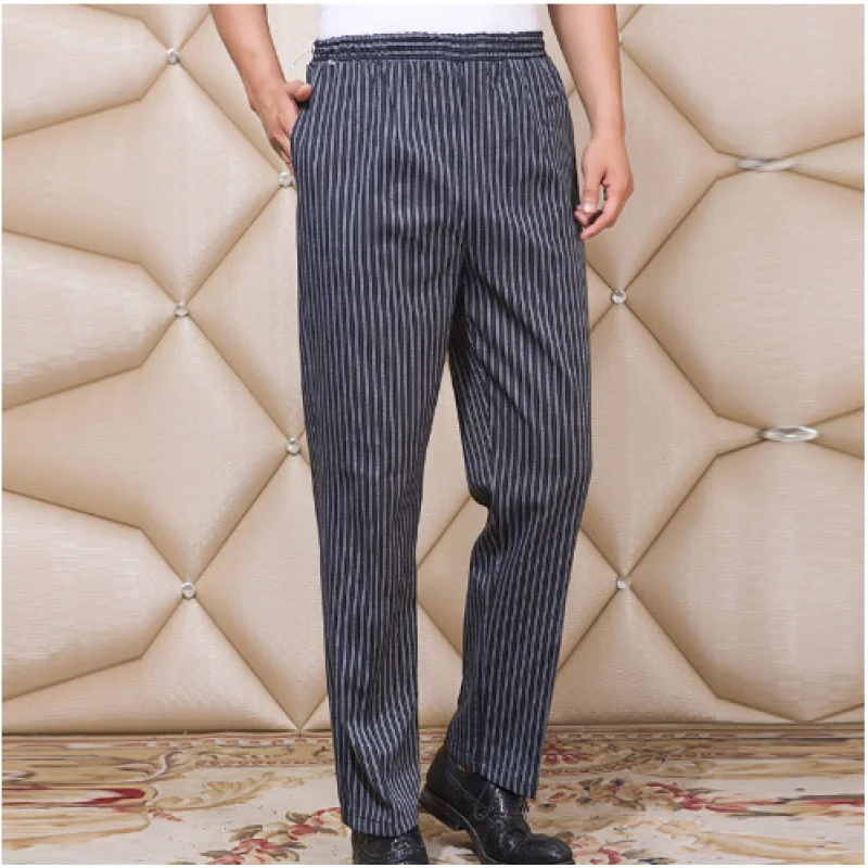 Spot Chef Work Pants plus Size Full Trousers with Elasticated Waist Restaurant Catering Kitchen Overalls Workwear chef pants