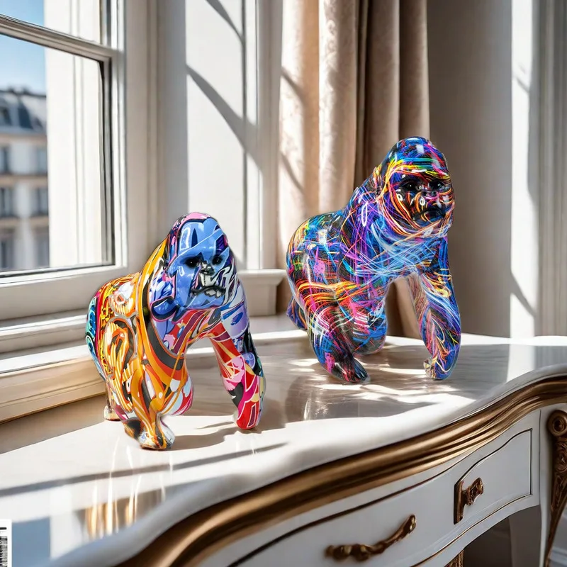 

Cartoon Colourful Orangutan Ornament Office Home Living Room Decoration