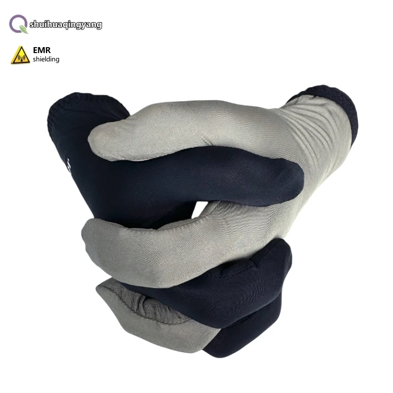 Inner layer silver fiber fabric anti-radiation gloves antibacterial washable double-sided gloves suitable for men and women