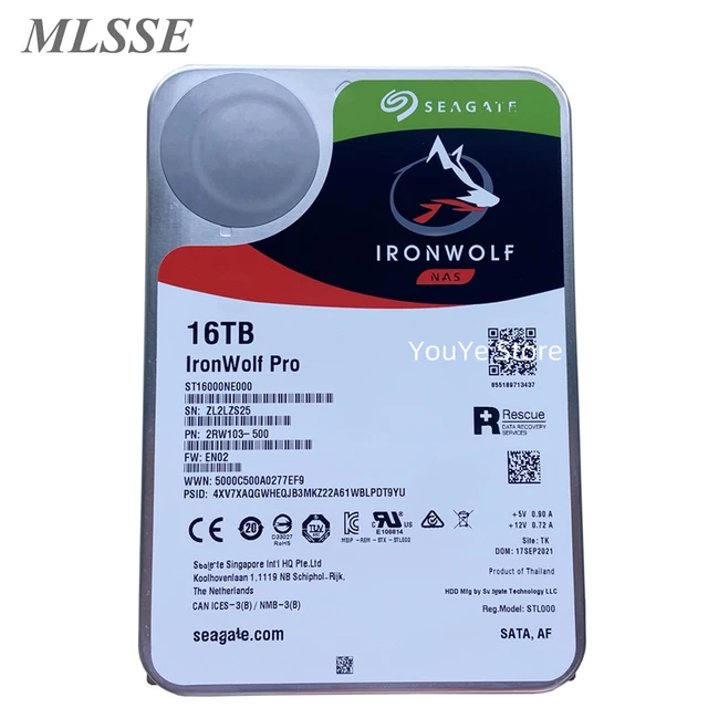 Disque dur interne pour Seagate IronWolf Pro, 16 To, 7200 tr/min