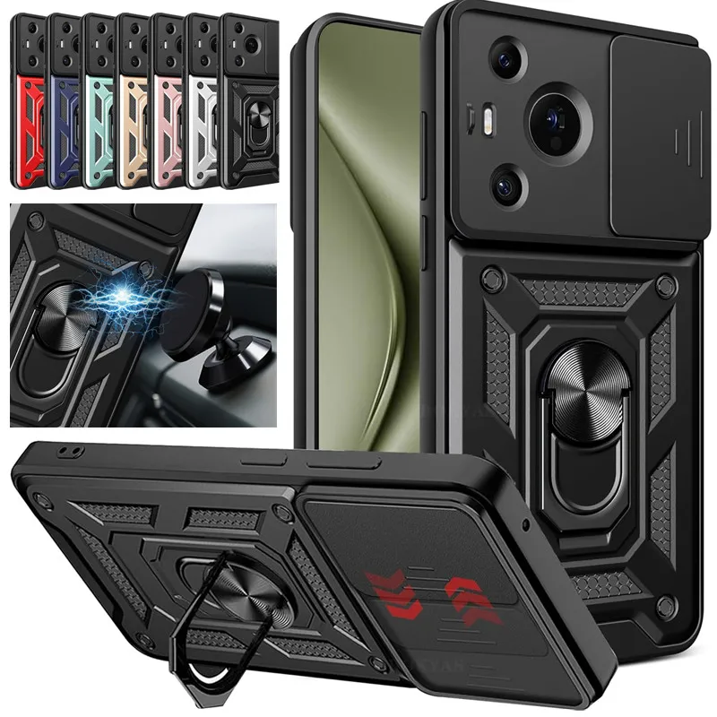 Enhanced Armor Case with Lens Protection and Magnetic Ring Holder