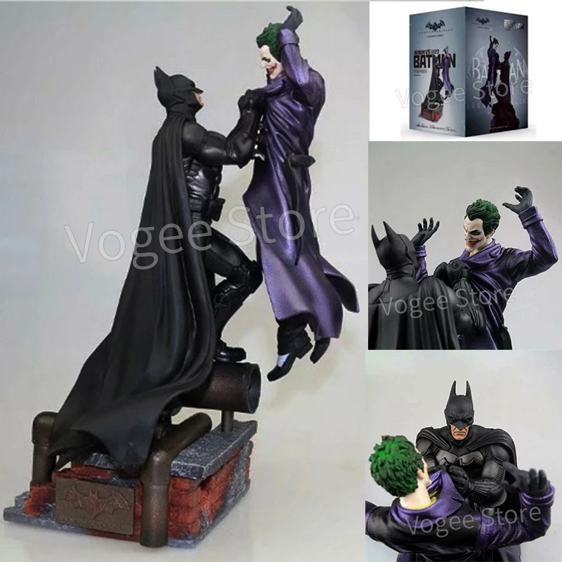 

30cm Batman VS Joker Statue Action Figure Arkham Origins Model Toys Comic Anime Bruce Wayne Joker Figurine With Base Decoration