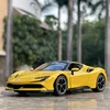 Bburago 1:32 Ferrari SF90 Stradale Alloy Car Model Diecast Metal Toy Vehicle Car Model Sound and Light Collection Childrens Gift 3