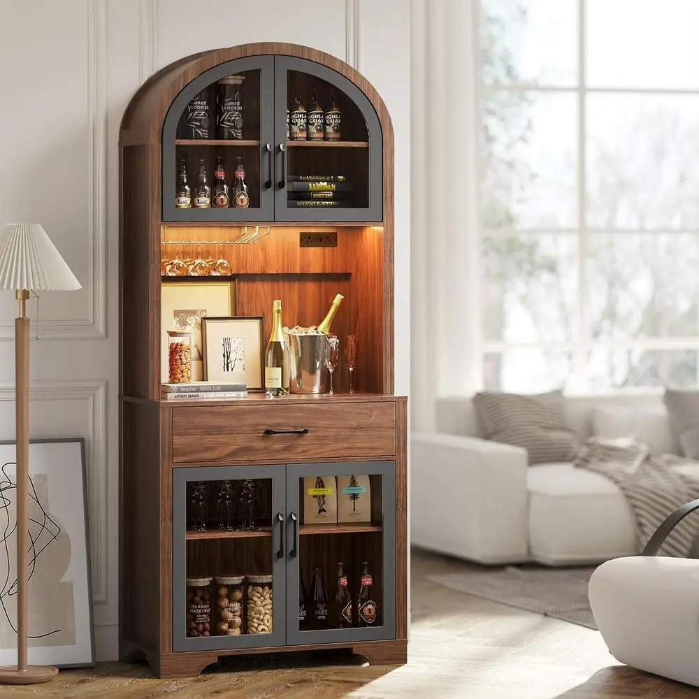 Arched Pantry Cabinet – dining room lifestyle
