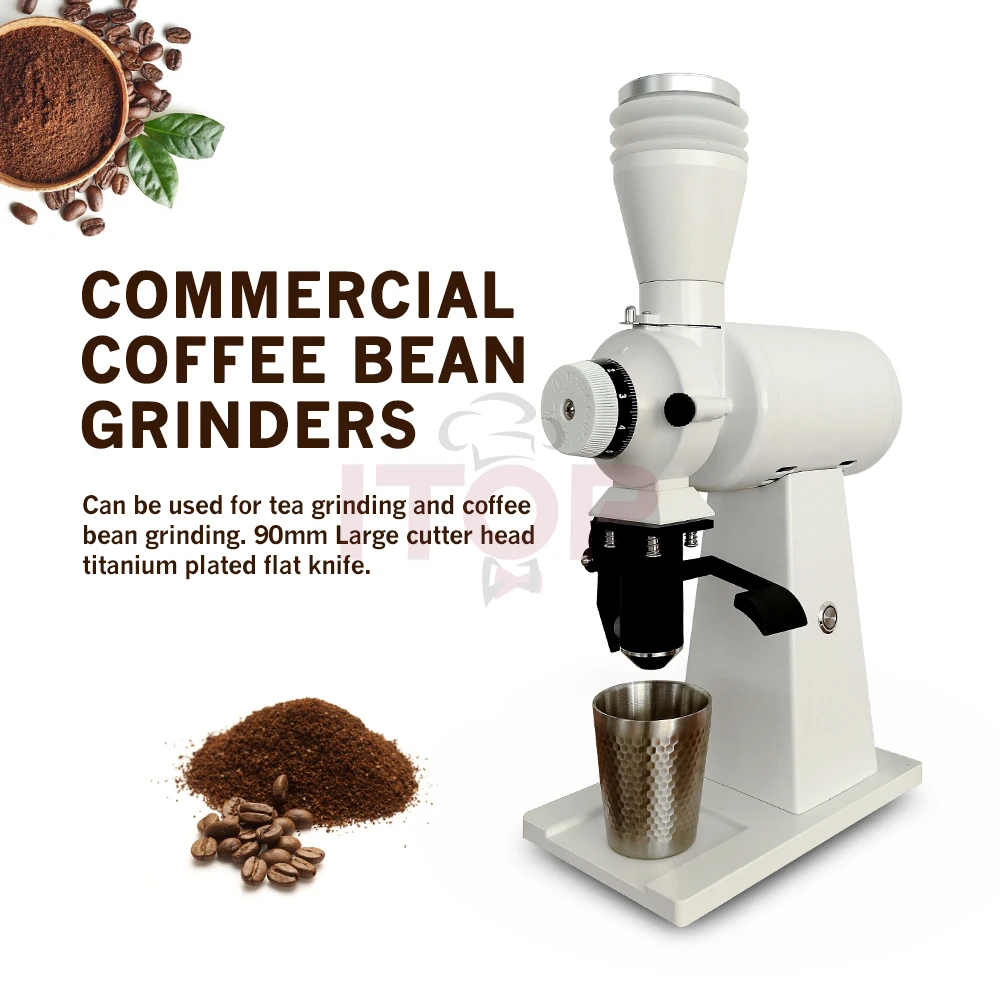 ITOP 90mm Coffee Grinder Updraded Titanium Flat Burr and DC Motor Espresso Bean Mill 110V 220V IT-CG-10G