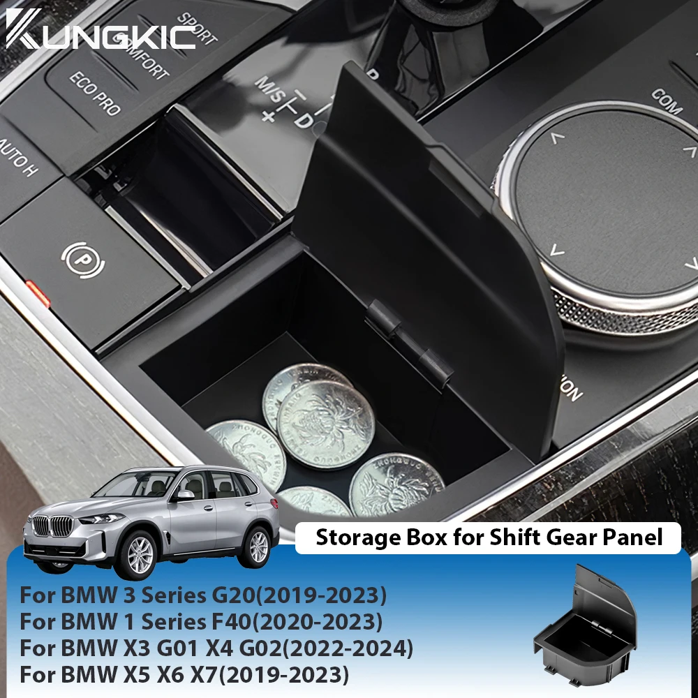 Aufbewahrungsbox für BMW G20 G01 G05 G07 G26 G02 G06 F40 2 3 4 Serie I4 X3 X4 X5 X6 M4 Modifikation LHD Auto-Konsole Schalthebel