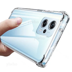 Luxury Clear Soft Silicone Shockproof Transparent Mobile Phone Case & Back Cover for Poco x4 GT (Clear)