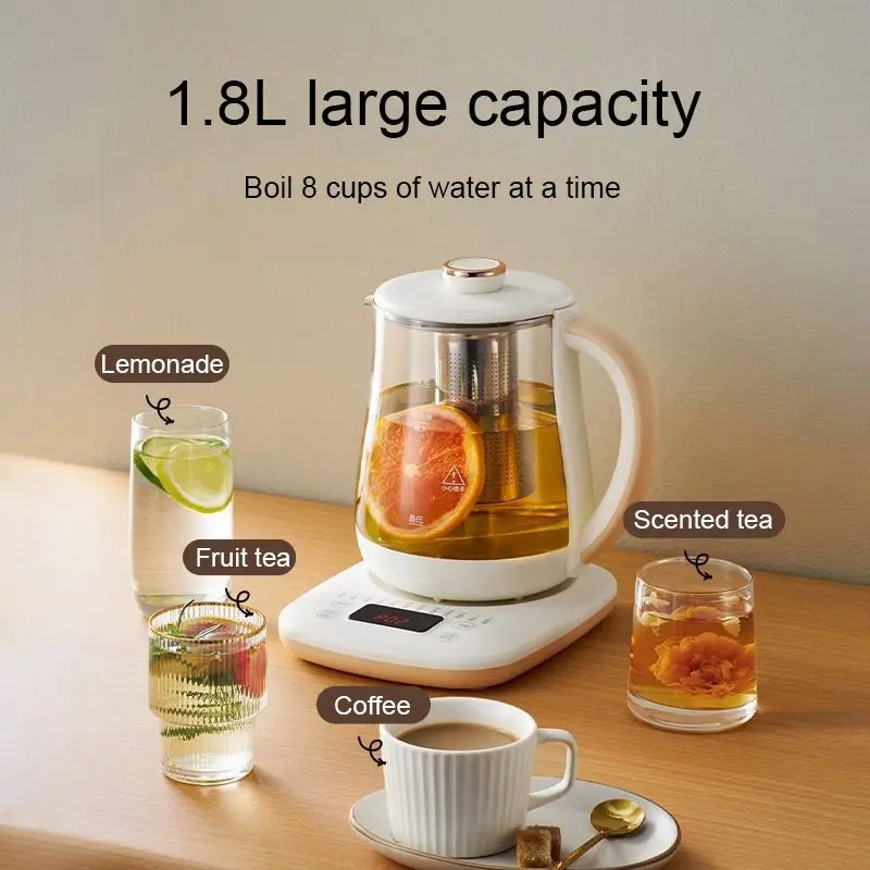 1.8L health Pot Multifunctional Scented teapot Electric Kettle Automatic Keep warm Temperature Adjustable Dessert Soup Stew pot