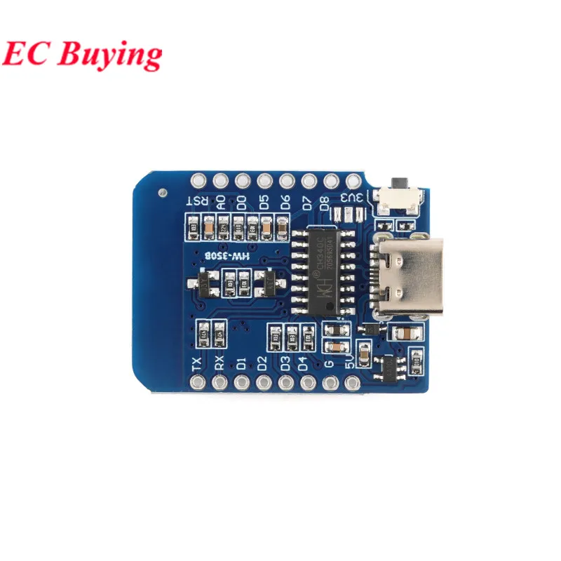 10 Stück/1 Stück Typ-C Micro USB D1 Mini NodeMcu ESP8266 ESP-12F NodeMCU Lua 4MB WiFi Drahtloses Wi-Fi Modul D1Mini CH340 für Arduino – Detail 5