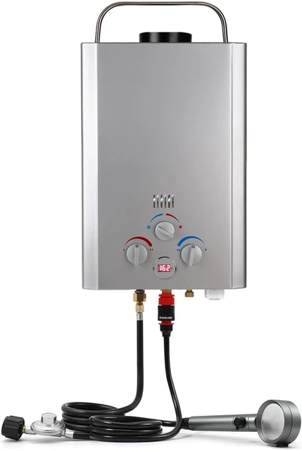 Chauffe-eau électrique sans réservoir 41 000 BTU 1,58 GPM avec affichage numérique, multi-protection, étanche IPX3, portable pour camping et camping-car 1