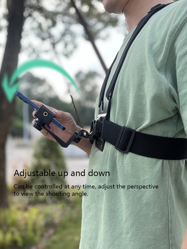 Chest Strap Rotate Phone Mount for iphone Smart Phone Belt Body Harness Holder for Gopro Hero 12 11 10 9 8 7 Insta360 Dji Camera