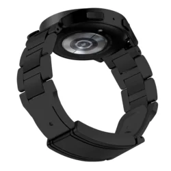 Premium Metal & Silicone Magnetic Watch Strap - 22mm/20mm Band for 22mm Universal (Black)