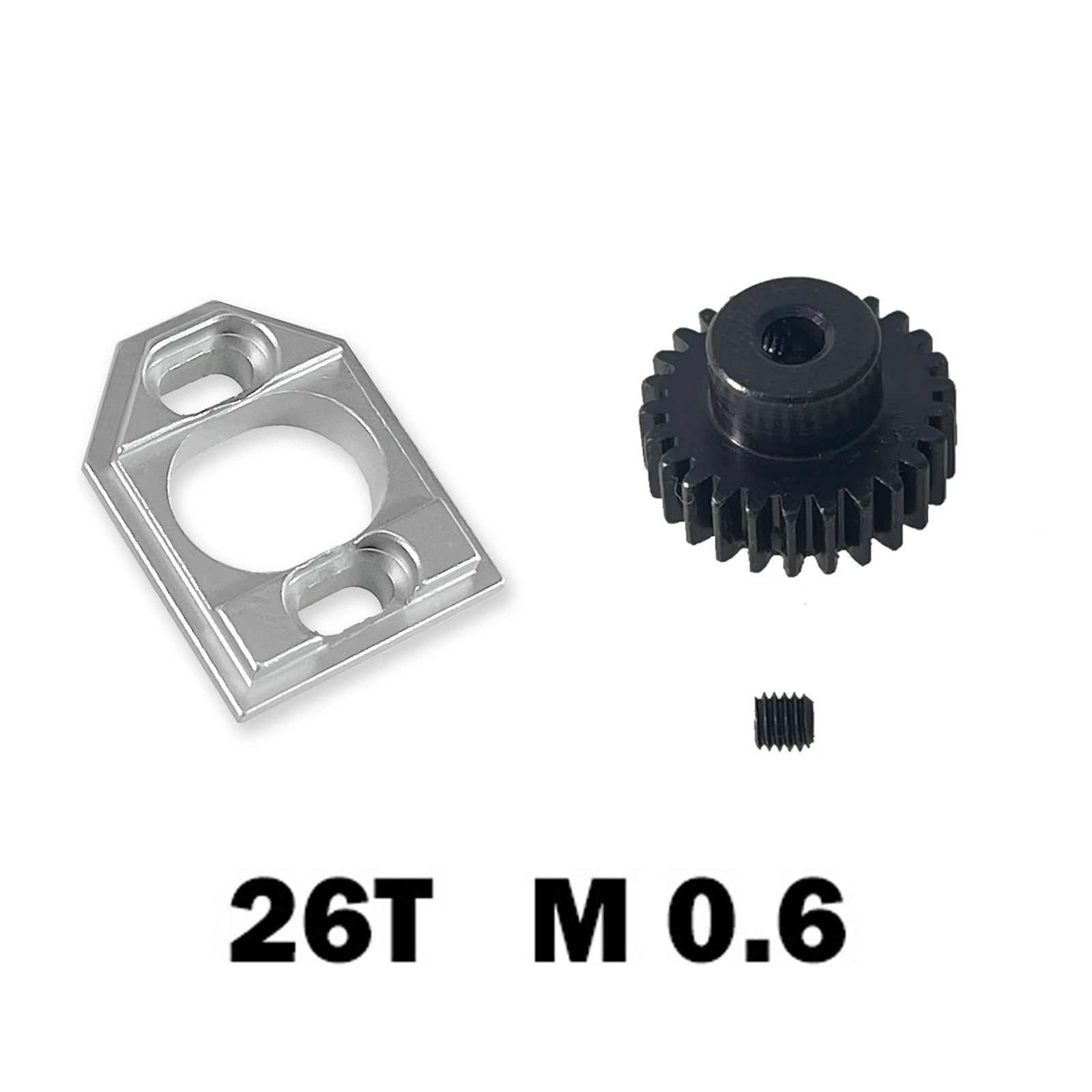 Siège moteur en métal + pignon 26T pour MJX HYPER GO 1/16 1/14 RC