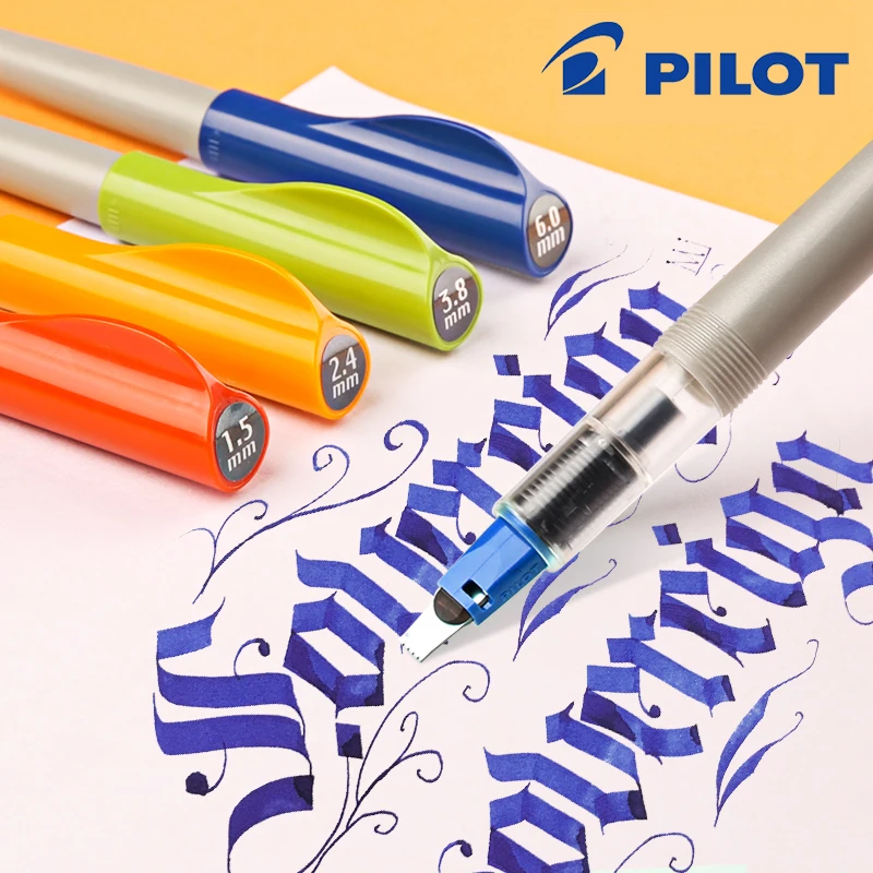 Pilot Parallel Pen Art Artist FP3-15-SS Color Ink Sac Fountain Pen Duckbill  Pen Flat Head Calligraphy Art Words Gothic Font - AliExpress