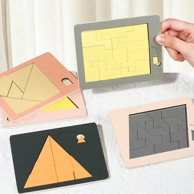 Wooden Geometric Brain Teaser Puzzle