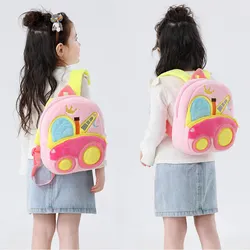 Small Plush Backpack Lovely Cartoon Kindergarten Kids School Bag Clothing Accessory Festival Gift Carrier Bags
