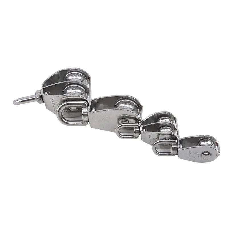 M15/M25 Single/Double Wheel Swivel Lifting Rope Pulley Set Lifting Wheel Tools Wire Rope Crane Pulley for lifting rope pulley
