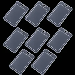 Waterproof Transparent Rigid Plastic Card Holder Sleeve - Pack of 1 - 10 (A - Clear 8pcs)