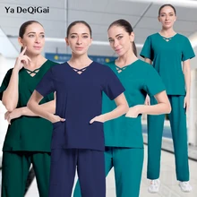

Dental Clinic Lab Medical Surgical Scrubs Uniforms Operating Room Pet Grooming Spa Working Clothes Doctor Nurse Working Uniforms