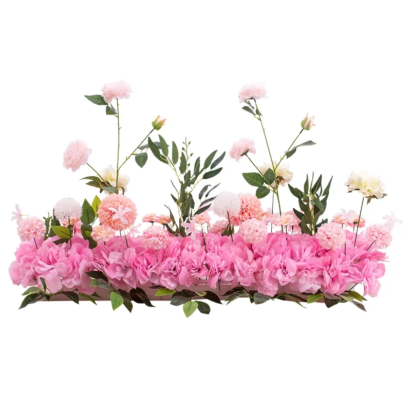 

Customized Decorative Flower Row for Wedding Scene Layout, T Stage, Welcome Area, Road Lead, Window Display, 100cm