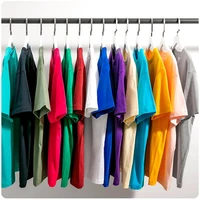 100% coton solide t-shirts hommes femme à manches courtes marque de mode tendance Couple vêtements t-shirts personnalisé couleur bonbon été hauts 2