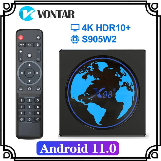 Boîtier TV X98 Plus, Android 11, Amlogic S905W2, 4 Go/64 Go, 32 Go