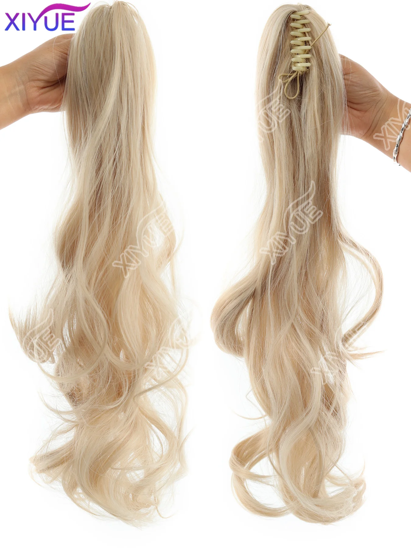 XIYUE Synthetic Princess Cut Double ponytail Lolita Wig with Bangs Girl Ombre Blonde brown Cosplay Halloween Harajuku wig