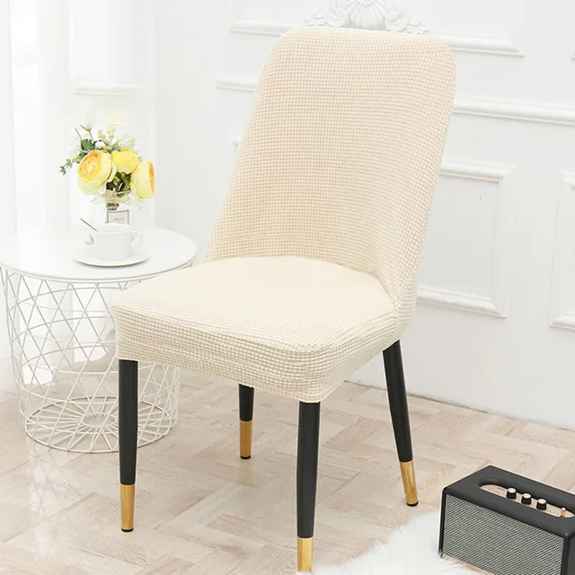 Thickened Curved Backrest Dining Chair Cover Special-shaped Cover 5