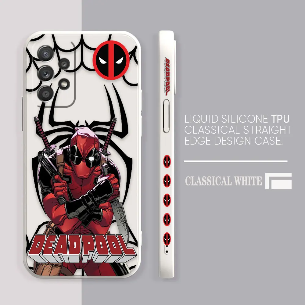 thumbnail image 1 of Case For Samsung Galaxy A91 A73 A72 A71 A53 A52 A51 A42 A33 AO3S 4G 5G Simple Liquid silicone Case Marvel Deadpool, 1 of 5