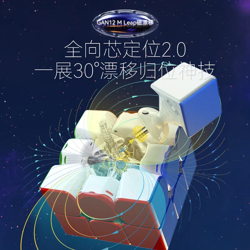 GAN 12 Maglev UV Magnetic Magic Cube 3x3x3 Stickerless Gan12 Maglev Leap Magnets Speed Cube